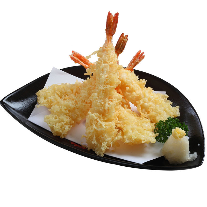 Tempura in polvere bianca gamberi Tempura sacchetto con 18 mesi di conservazione texture liscia immagazzinare fresco asciutto.