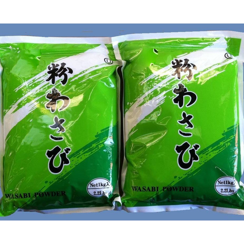 Wasabi in polvere premium giapponese varietà Hokkaido, fatto solo con la radice principale e essiccato a vapore per un sapore autentico