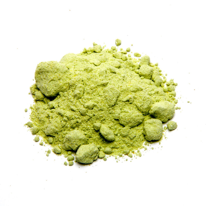 Wasabi in polvere 100-120 mesh con colore verde chiaro e umidità massima di 8% per condimenti per sushi
