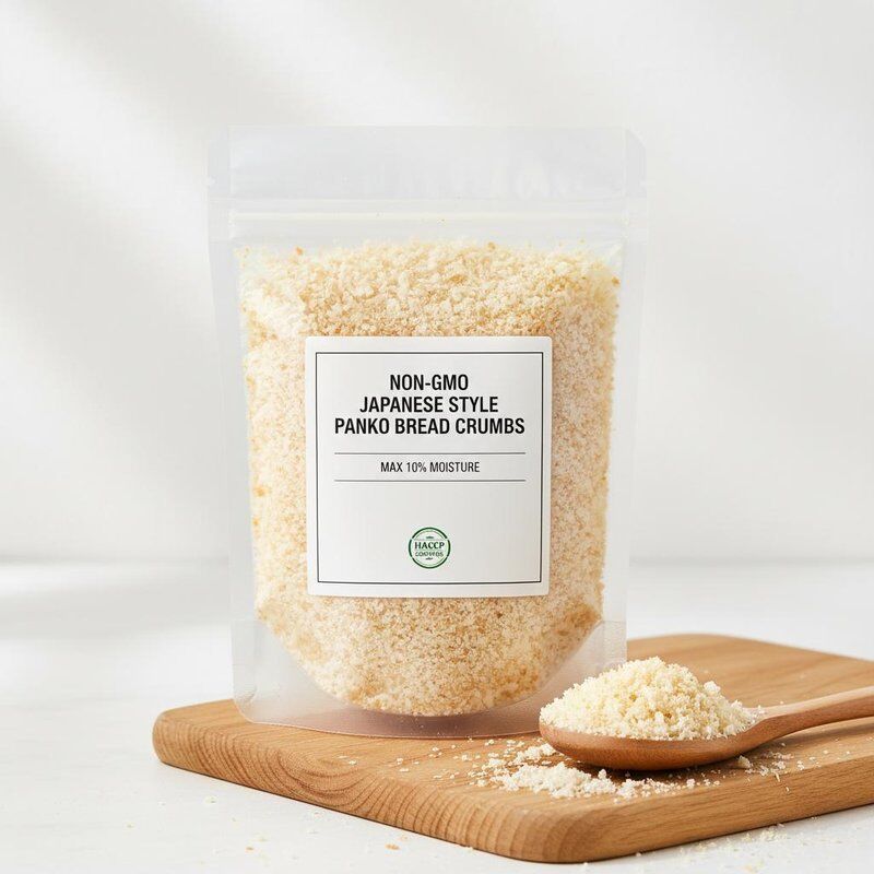 Fraglie di pane Panko di stile giapponese non OGM con umidità massima del 10% e certificazione HACCP