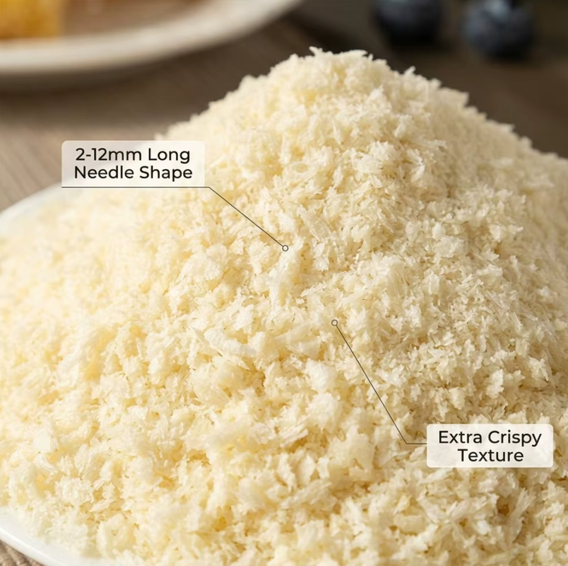 White Panko Bread Crumbs 4-6mm Salt Reduced Healthy Coating Fried Foods 1kg 10kg Bag