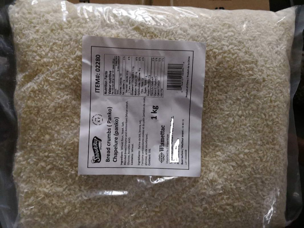 Panko Giapponesi Certificati HACCP con Umidità Massima del 10% e Dimensione 2-12mm per Cibi Fritti Croccanti