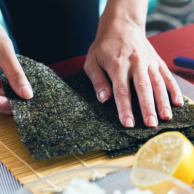 Verde scuro Yaki Sushi Nori Alghe secche con sapore naturale di alghe