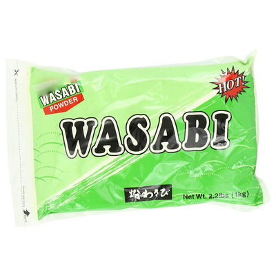 Polvere di wasabi puro con sapore piccante e pungente per una cucina versatile, di colore verde chiaro